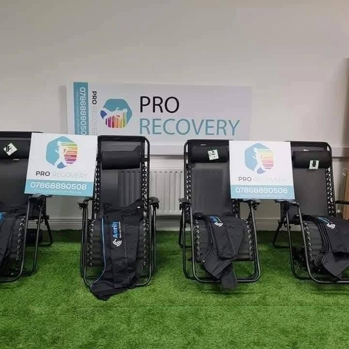 Compression-boot recovery recliners at Pro Recovery